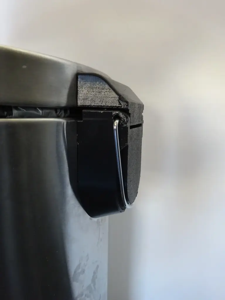 Charnière poubelle inox 30L – Pièce détachée - fermeture douce (couvercle cassé / réparation)