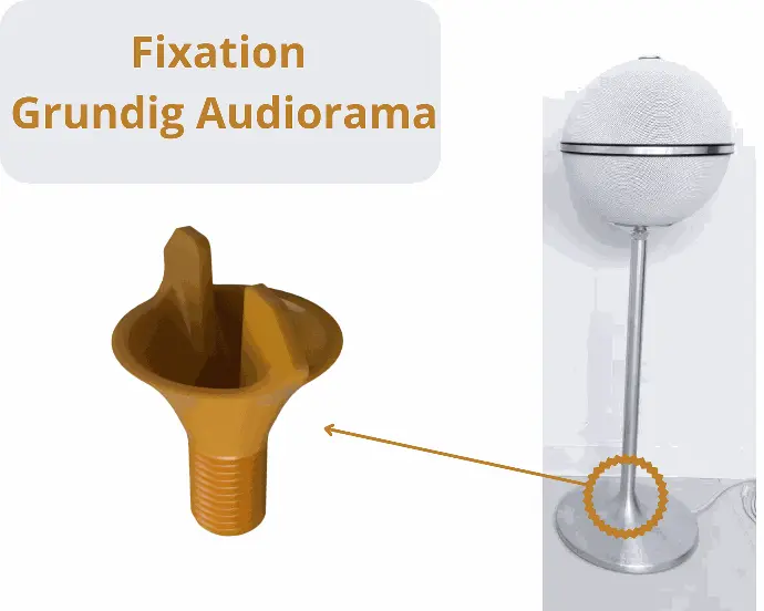 Vis tulipe Grundig Audiorama 4000 — Pièce de rechange pied d'enceinte