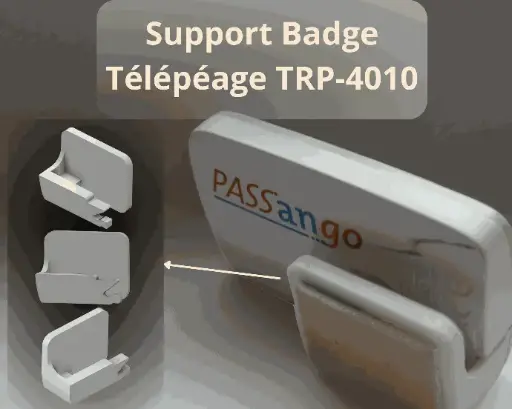 [SUP-TRP-4010] Support badge télépéage TRP 4010 + Adhésif 3M