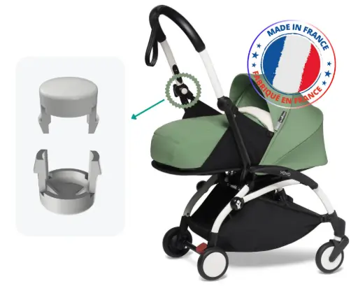 [BOUTON-YOYO] Bouton blanc de guidon compatible poussette Babyzen Yoyo / Yoyo+ / Yoyo2 – Pièce détachée de pliage